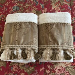 New without tags, super soft, Luxury Estate Towels With Tassels by CROSCILL